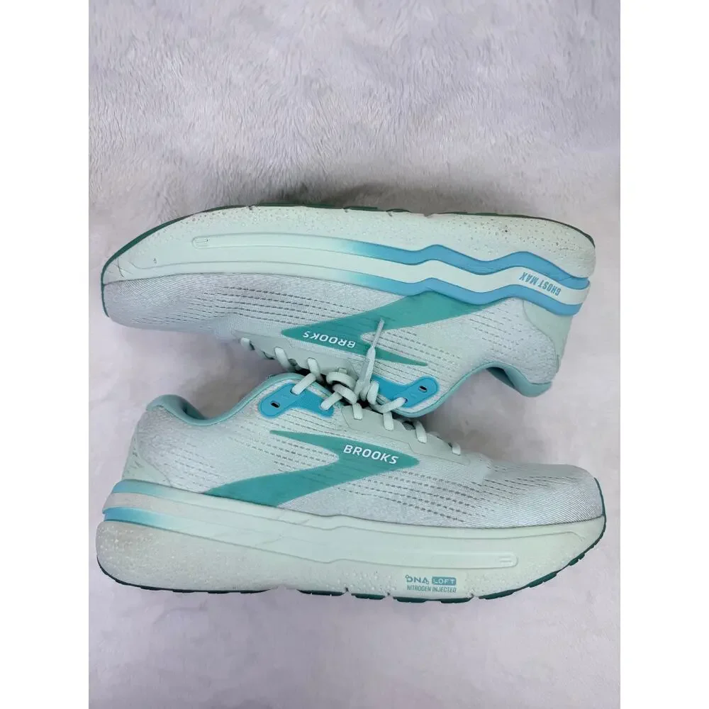 Brooks Ghost Max 2 Mens Running Shoes Honey Dew Blue Size 12.5 Sneaker